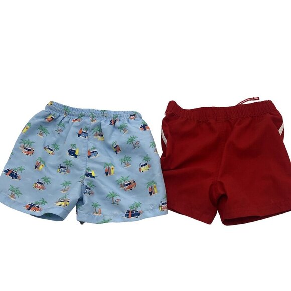 Boys 18-24M Swim Trunks BUNDLE Mayoral Primark Red Blue Vacation Swim Short - Picture 2 of 4